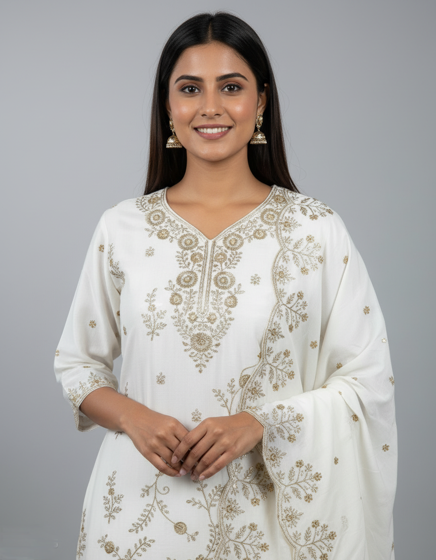 Chinon Silk Sharara Set