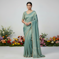 Chiffon Fendy Dual Tone Saree
