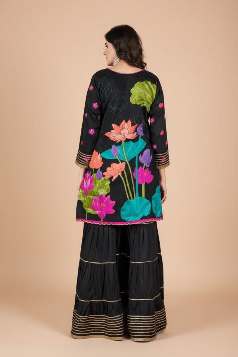 Multi Coloured Sharara Set