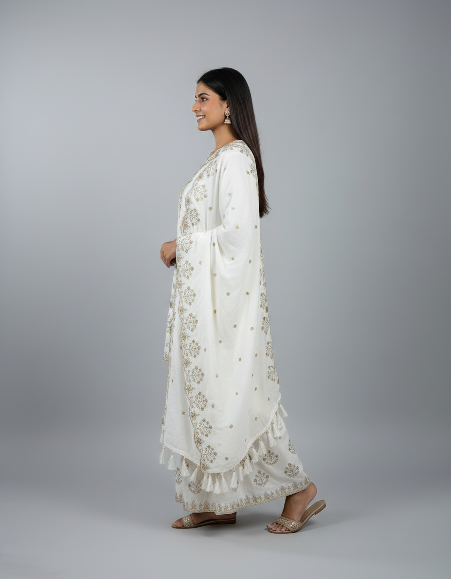 Chinon Silk Sharara Set