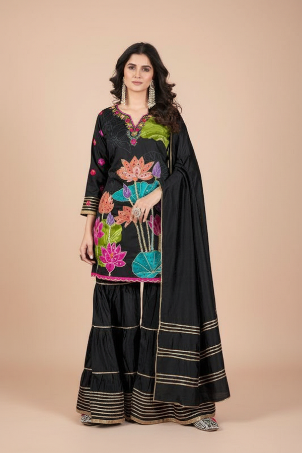 Multi Coloured Sharara Set