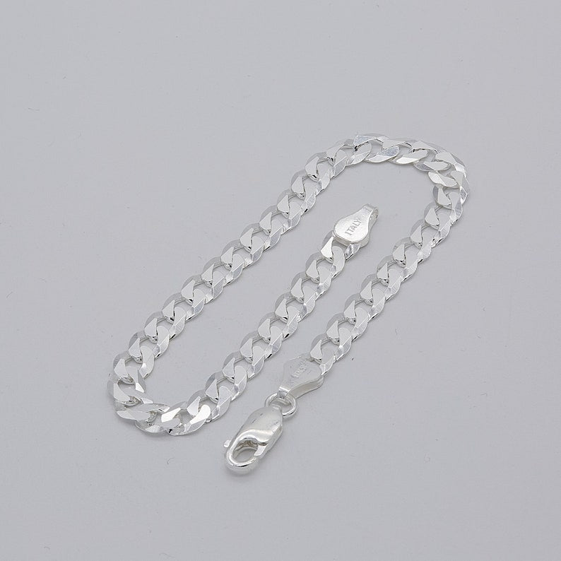 Silver plated mens bracelet