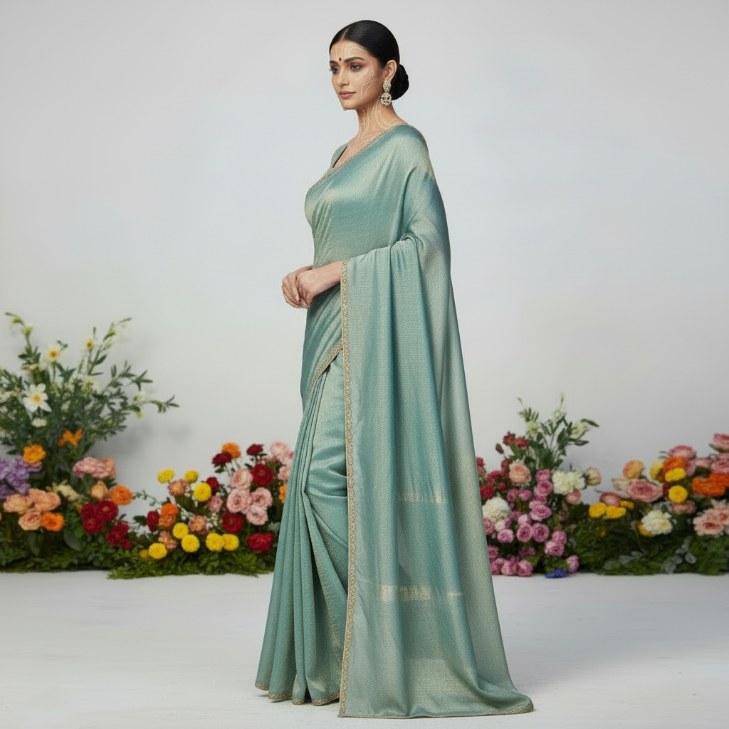 Chiffon Fendy Dual Tone Saree