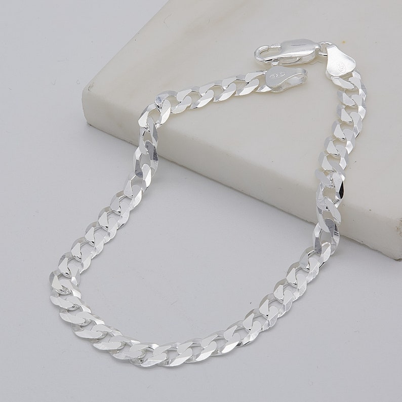 Silver plated mens bracelet