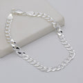 Silver plated mens bracelet