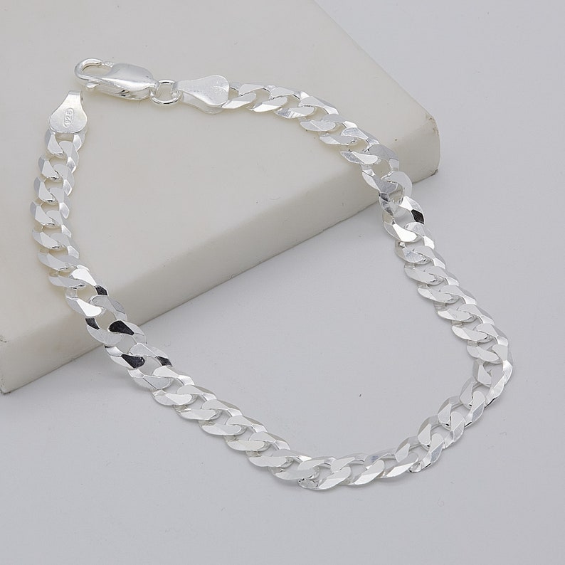 Silver plated mens bracelet