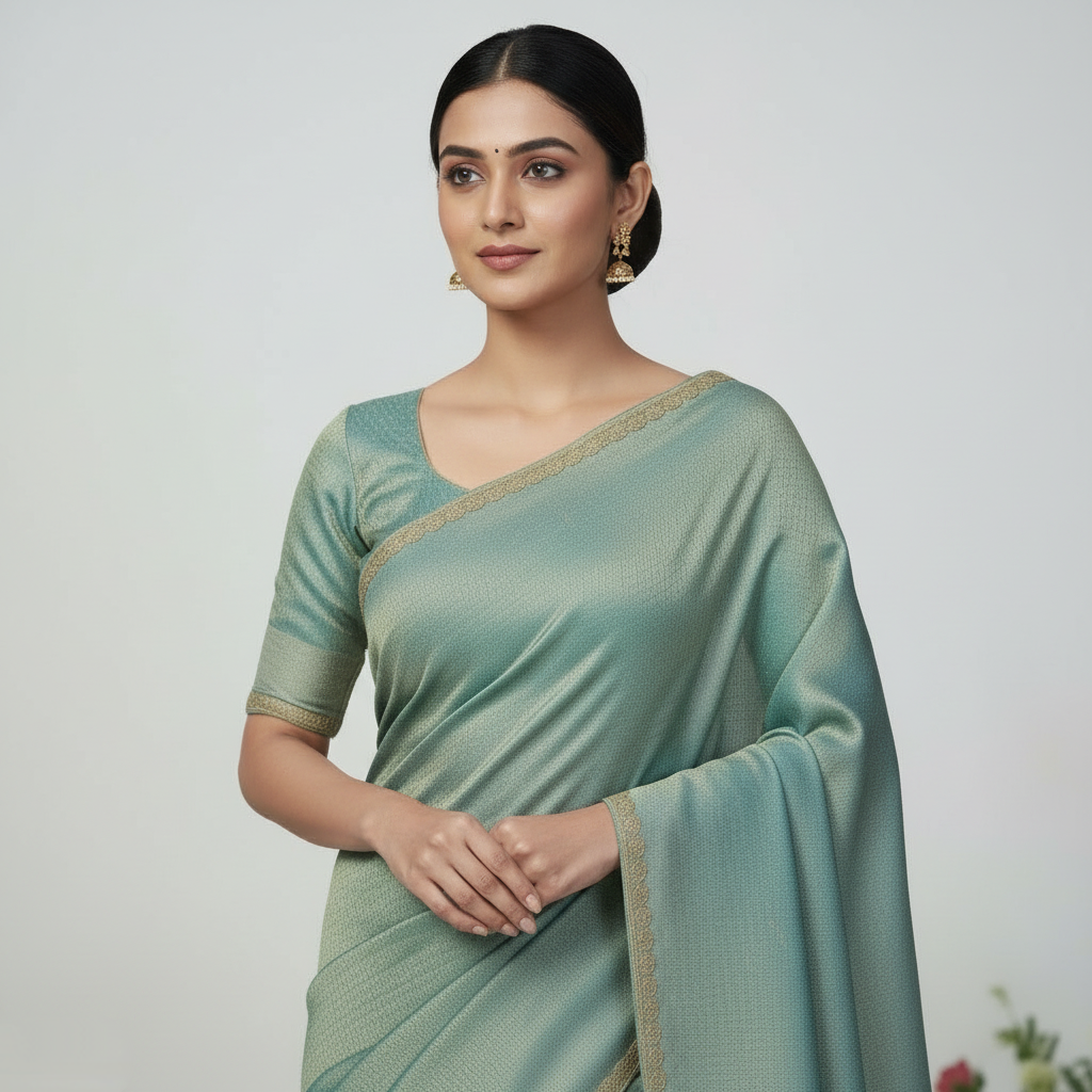 Chiffon Fendy Dual Tone Saree